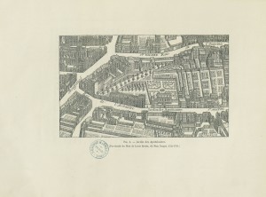 Plan de Turgot de 1731-1739 : Jardin des apothicaires de la rue de l'Arbalète