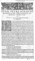 [Première page. Ornements typographiques] - Francisci Vallesii... in Aphorismos Hippocratis Commenta [...]