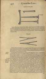 Cannule de tire-fond. Tire-fond / Dilatatoire - Les Oeuvres d'Ambroise Paré,...divisees en trente li [...]