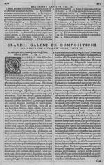 [Lettrine : Q] Vitellius - Galeni Pergameni ... opera quae ad nos extant omnia  / vol. 5- quintus to [...]