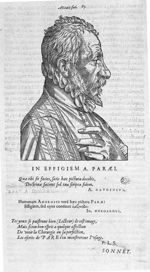 In effigiem A. Paraei - Les Oeuvres d’Ambroise Paré, conseiller et premier chirurgien du roy, divisé [...]