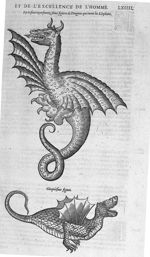 Fig. 4 et 5. Dragons qui tuent les éléphants - Les Oeuvres d’Ambroise Paré, conseiller et premier ch [...]