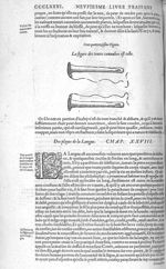 Fig. 114. Tentes cannulees - Les Oeuvres d’Ambroise Paré, conseiller et premier chirurgien du roy, d [...]