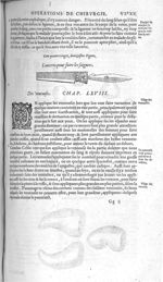Fig. 192. Lancette pour faire les saignées - Les Oeuvres d’Ambroise Paré, conseiller et premier chir [...]