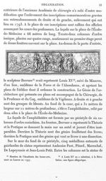 Louis XV(...) agréant les plans de l'édifice dont il ordonne la construction [bandeau sculpté en faç [...]