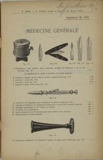 Scarificateur rond / Lancettes / Stétoscope du professeur Pinard - Supplément au Catalogue général i [...]