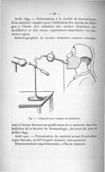 Fig. 7. Dispositif pour l'examen des maxillaires - Titres scientifiques du Dr L. Bouchacourt, agréga [...]