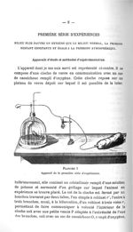Planche I. Appareil de la première série d'expériences - Titres et travaux scientifiques 