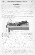 Fig. 92. Spiromètre de M. le Dr Binet - Revue des instruments de chirurgie ; bulletin mensuel illust [...]