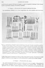 Fig. 7. Instruments nécessaires pour les opérations sur les sinus - Archives de Doyen. Revue médico- [...]