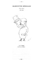 [Caricature par Bils : ] Le Pr Pinard. L'arrivée du Maître - Paris médical : la semaine du clinicien
