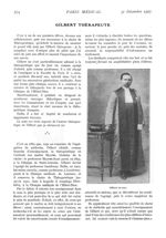 Gilbert en 1902 - Paris médical : la semaine du clinicien