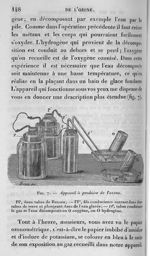 Fig. 7. Appareil à produire de l'ozone - Cours de médecine du Collège de France : Leçons sur les eff [...]