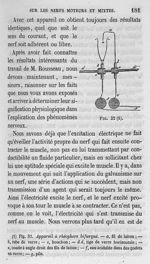 Fig. 32. Appareil à rhéophore bifurqué - Cours de médecine du Collège de France : Leçons sur la phys [...]