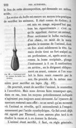 Fig. 62. Instrument pour la section du bulbe rachidien - Leçons de la physiologie opératoire