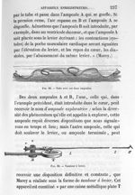 Fig. 68. Tube avec ses deux ampoules/ Fig. 69. Tambour à levier - Leçons de la physiologie opératoir [...]