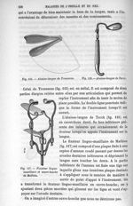 Fig. 115. Abaisse-langue de Trousseau., Fig. 116. Abaisse-langue de Turck., Fig. 117. Fixateur lingu [...]