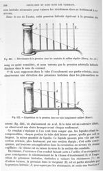 Fig. 321. Décroissance de la pression dans les conduits de calibre régulier (Marey)/ Fig. 322. Répar [...]