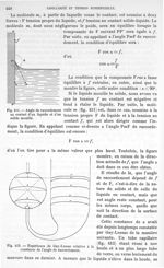Fig. 411. Angle de raccordement au contact d'un liquide et d'un solide mouillé/ Fig. 412. Expérience [...]