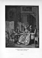 La déclaration de grossesse (Moreau-le-Jeune). Costume du médecin au XVIII siècle - Le costume du mé [...]