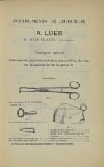 Anesthésie. Fig. 1. - Pince tire-langue du Dr Lucas-Championnière; Fig. 2. - Pince tire-langue à mor [...]