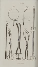 Pl. XXV. Instruments pour les opérations obstétricales - Précis iconographique de médecine opératoir [...]
