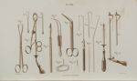 Pl. XIII. Instruments des opérations qui se pratiquent sur les amygdales et le voile du palais - Pré [...]