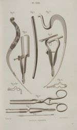 Pl. XVII. Instruments pour le phimosis, la fistule à l'anus et les hémorrhoïdes - Précis iconographi [...]