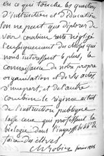 Autographe de Robin, février 1868 [reproduction] - Nos médecins contemporains, par Paul Labarthe...  [...]
