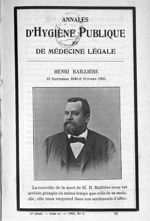 Henri  Baillière - Annales d'hygiène publique et de médecine légale