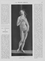 Boticelli. Vénus. (Collection Gualino) - Le progrès médical