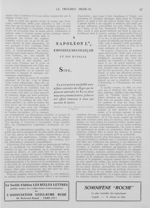 Première page de la dédicace de Corvisart à Napoléon - Le progrès médical