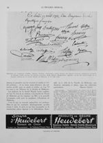 Signatures de Coquereau, Doublet, Thouret, Geoffroy, Poissonnier, Andry, Jeanroy, De Laporte, Fourcr [...]