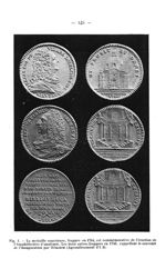 Fig. 1. La médaille supérieure, frappée en 1744, est commémorative de l'érection de l'Amphithéâtre d [...]
