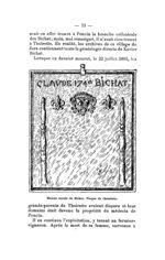 Maison natale de Bichat. Plaque de cheminée - Bulletin de la Société française d'histoire de la méde [...]