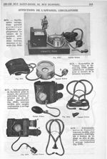 Fig. 3250. Oscillomètre enregistreur portatif / Fig. 3248. Kymomètre de Vaquez, Gley et Gomez / Fig. [...]
