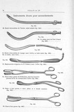 Instruments divers pour accouchements. 49. Sonde intra-utérine de Tarnier, métal nickelé (fig. 1961) [...]