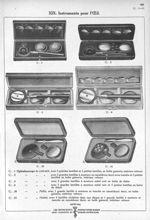 XIX. Instruments pour l'oeil. 1 Ophtalmoscope de Liebreich, avec 2 grandes lentilles et 5 petites le [...]