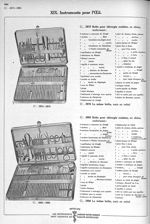 XIX. Instruments pour l'oeil. Boîtes pour chirurgie oculaire, en chêne - Nouveau catalogue général,  [...]