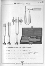 XX. Instruments pour l'oreille. 3220 Diapason, avec clamps et pied, de Lucae, c 128 vibrations. 3223 [...]