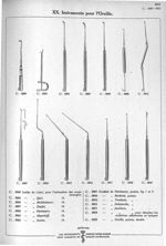 XX. Instruments pour l'oreille. 3890 Levier de Lister, pour l'extraction des corps étrangers. 3893 L [...]