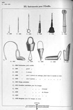 XX. Instruments pour l'oreille. 4200 Perforateur, petit modèle. 4201 Perforateur, grand modèle. 4205 [...]