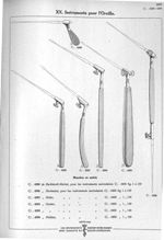 XX. Instruments pour l'oreille. Manches en métal. 4389 de Burkhardt-Merian, pour les instruments aur [...]