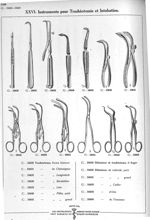 XXVI. Instruments pour trachéotomie et intubation. 10620 Trachéotome, forme bistouri. 10623 Trachéot [...]