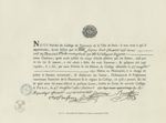Fig. 2 : Fac-simile d'un diplôme de maître en pharmacie (1795) - Centenaire de l'École supérieure de [...]