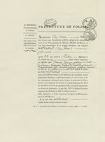 Fig. 5 : Fac-simile d'un Certificat de prestation de serment (1808) - 1ère partie - Centenaire de l' [...]