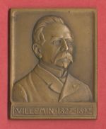 Avers : VILLEMIN 1827-1892 (signé : P. TURIN). - Tranche: bronze + poinçon en triangle. - Revers : L [...]