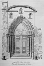 Le portail de l'Église Saint Côme. - Histoire générale de Paris. Topographie historique du vieux Par [...]