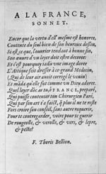A la France, sonnet - Traité de la peste, verolle et rougeolle, avec une bresve description de la le [...]