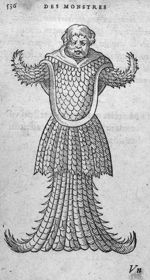 Figure d'un monstre marin, ressemblant à un moine - Deux livres de chirurgie